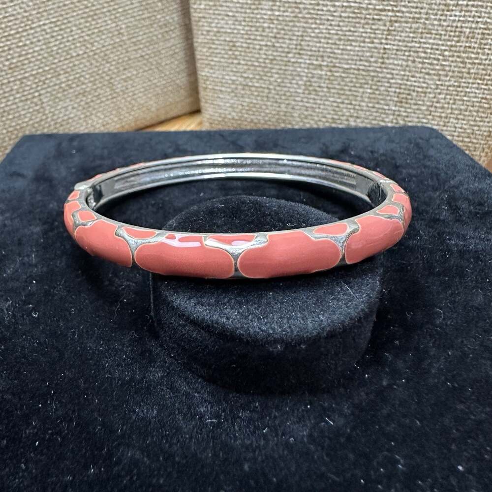 Sequin Nordstrom Multicolor Silver Tone Statement Enamel Bangle Bracelet #562